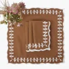 Chocolate Bow Laurel Napkins (Set of 4)