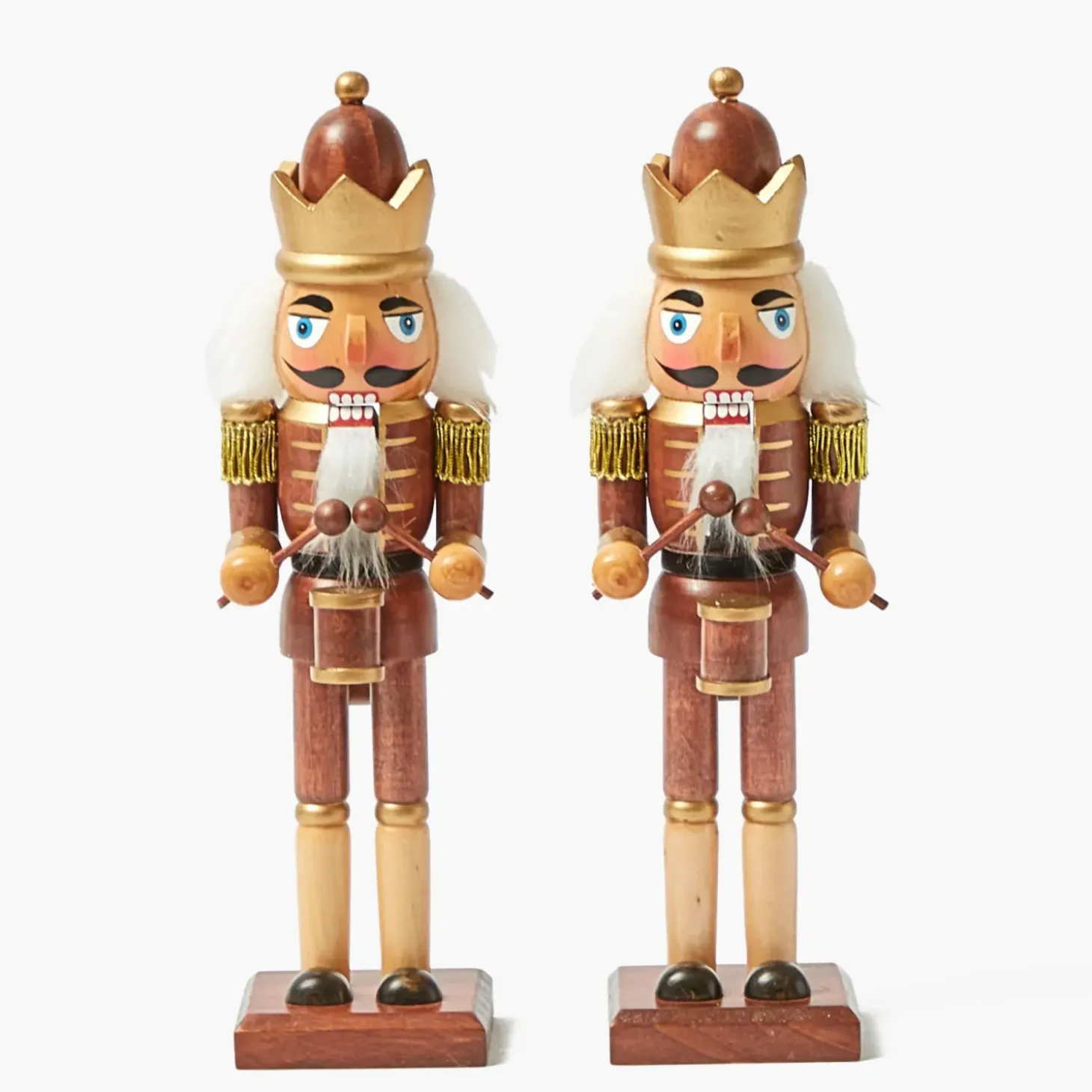 Chocolate Brown & Gold Nutcracker (Pair)