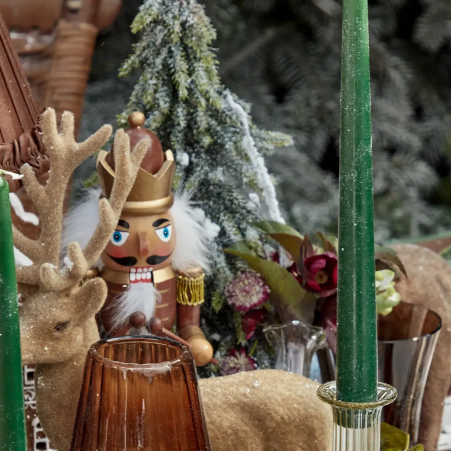 Chocolate Brown & Gold Nutcracker (Pair)