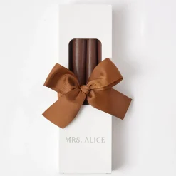 Chocolate Brown Candles (Set of 8)