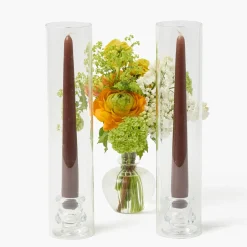 Chocolate Brown Candles (Set of 8)