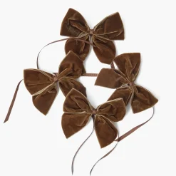 Chocolate Brown Napkin Bows (Set of 4)
