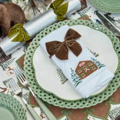Chocolate Brown Napkin Bows (Set of 4)