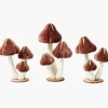 Chocolate Glitter Velvet Mushroom Family