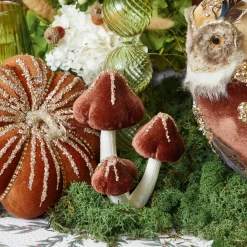 Chocolate Glitter Velvet Mushroom Family