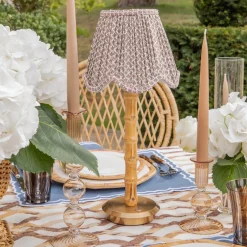 Chocolate Lotus Deep Scalloped Lampshade (18cm)