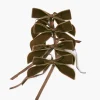 Chocolate Velvet Mini Bows (Set of 4)