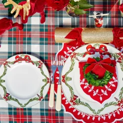 Christmas Garland Dinner & Starter Plates (Set of 8)