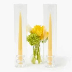 Claudia Glass Hurricane Candle Holder (Pair)