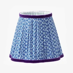 Cobalt & Purple Lotus Lampshade (18cm)