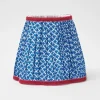 Cobalt & Red Lotus Lampshade (18cm)