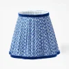 Cobalt Lotus Lampshade (18cm)