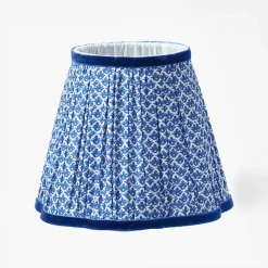 Cobalt Lotus Lampshade (18cm)