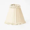 Cream Frilled Silk Lampshade (18cm)