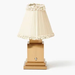 Cream Frilled Silk Lampshade (18cm)