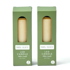 Cream LED Pillar Candle Set (Set of 4)