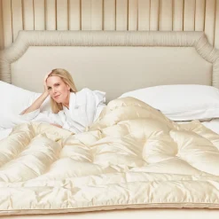 Cream Silk Eiderdown