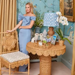 Daisy Rattan Chair with Pavilion Cushion
