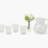 Dappled White Glasses & Jug Set