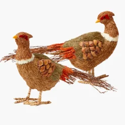 Decorative Raffia Pheasant (Pair)