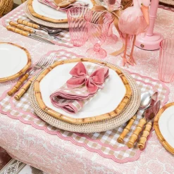 Dusty Pink Velvet Napkin Bows (Set of 4)