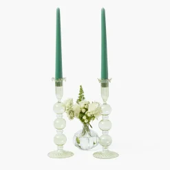 Eden Green Candle Holders (Pair)