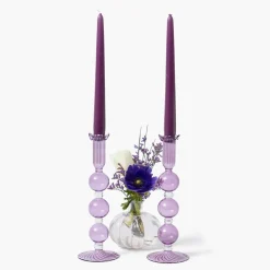 Eden Purple Candle Holder (Pair)