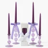 Eden Purple Ribboned Candle Set