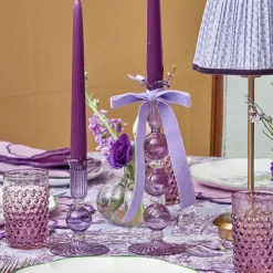 Eden Purple Ribboned Candle Set