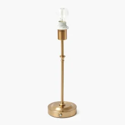 Edie Tall Rechargeable Lamp with Pink Lotus Shade (18cm)