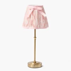 Edie Tall Rechargeable Lamp with Pink Ikat Bow Shade (18cm)