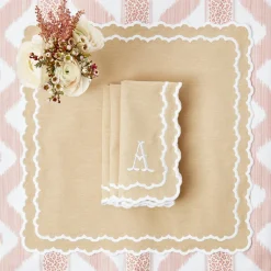 Edith Sand Placemats & Napkins (Set of 4)