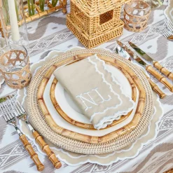Edith Sand Placemats & Napkins (Set of 4)