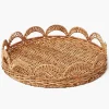 Elena Rattan Round Tray