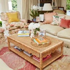 Elena Rattan Round Tray