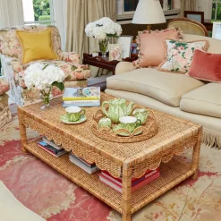 Elena Rattan Round Tray