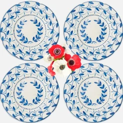 Elizabeth Blue Garland Dinner & Starter Plates (Set of 8)
