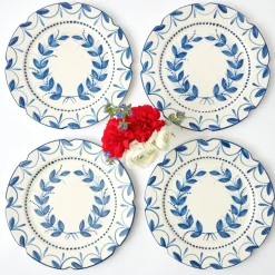 Elizabeth Blue Garland Dinner Plates (Set of 4)