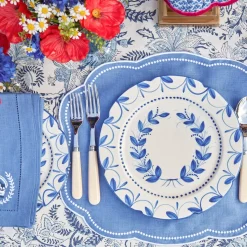 Elizabeth Blue Garland Dinner Plates (Set of 4)