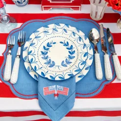Elizabeth Blue Garland Starter Plates (Set of 4)