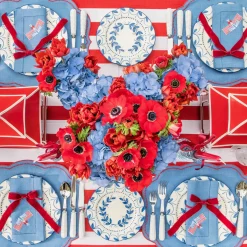 Elizabeth Blue Garland Starter Plates (Set of 4)
