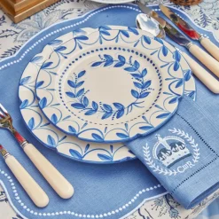 Elizabeth Blue Garland Starter Plates (Set of 4)