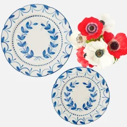 Elizabeth Blue Garland Starter Plate