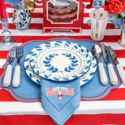 Elizabeth Blue Garland Starter Plate