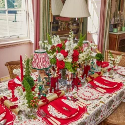 Elizabeth Red Garland Dinner & Starter Plates (Set of 8)
