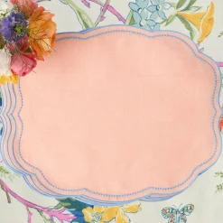 Eloise Coral & Blue Placemats (Set of 4)