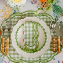 Eloise Green Gingham Placemats & Napkins (Set of 4)