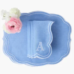 Eloise Periwinkle Placemats & Napkins (Set of 4)