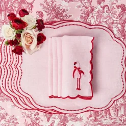 Eloise Pink & Red Placemats (Set of 4)
