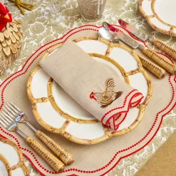 Eloise Putty & Red Placemats (Set of 4)